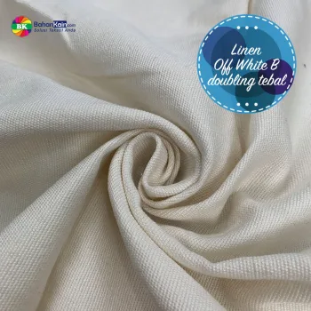 Kain linen Off White B Doubling Tebal