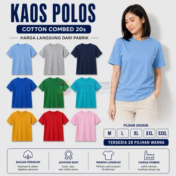 Kaos Cotton Combed 20s Lengan Pendek