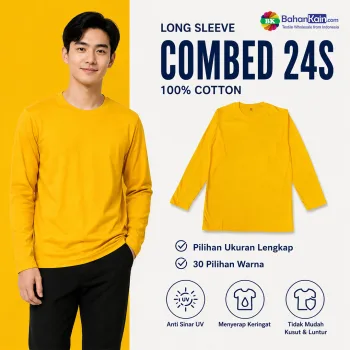 Kaos Cotton Combed 24s Lengan Panjang