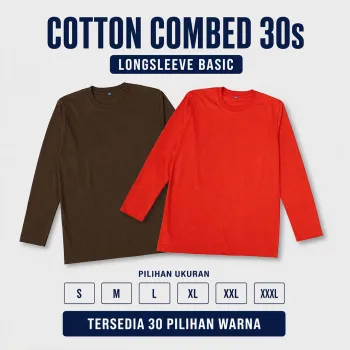 Kaos Cotton Combed 30s Lengan Panjang