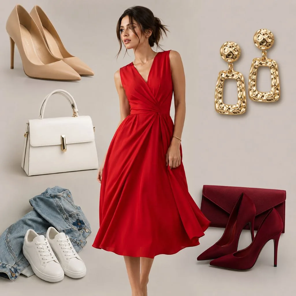 5 Cara Memadukan Dress Merah agar Tampil Elegan di Berbagai Kesempatan