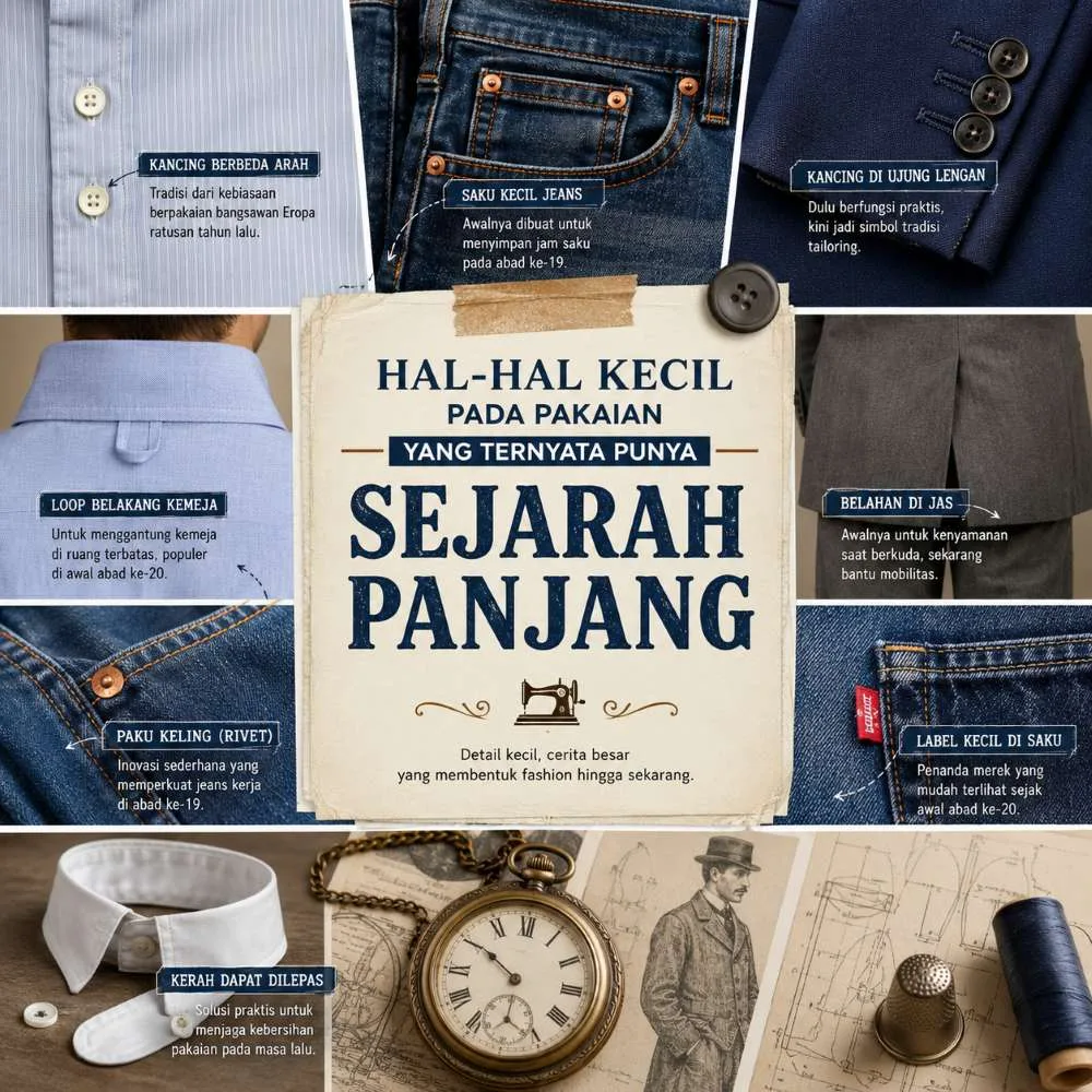 Hal-Hal Kecil pada Pakaian yang Ternyata Punya Sejarah Panjang