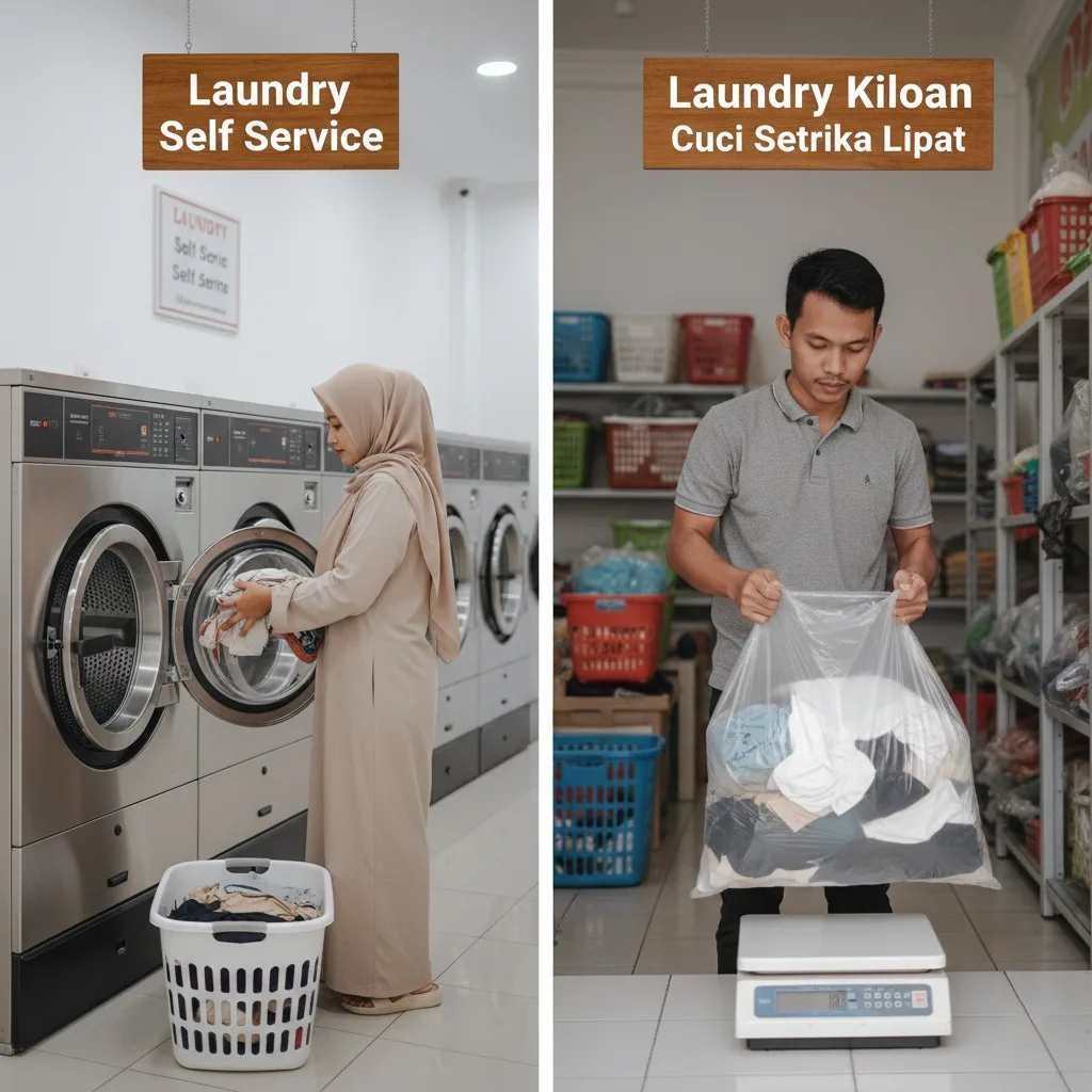 Laundry Kiloan vs Self Service, Mana yang Lebih Baik?