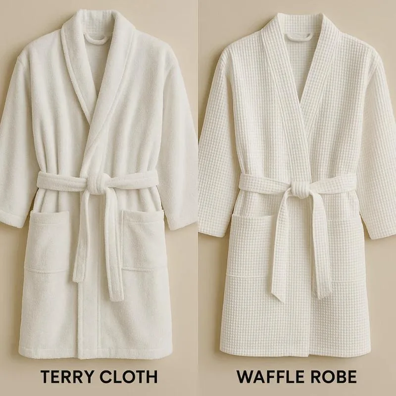 Perbedaan Bathrobe Terry dan Waffle, Mana yang Lebih Cocok Untukmu?