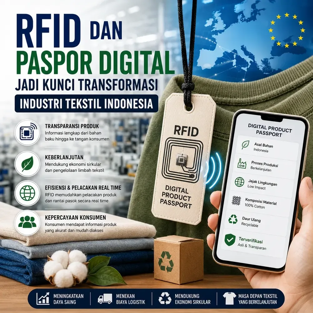 RFID dan Paspor Digital Diproyeksikan Jadi Kunci Daya Saing Baru Industri Tekstil