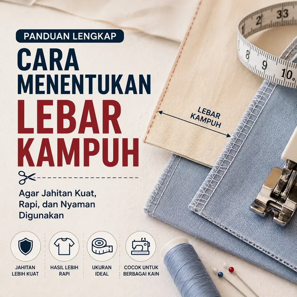 Seam Allowance, Panduan Menentukan Lebar Kampuh pada Pakaian