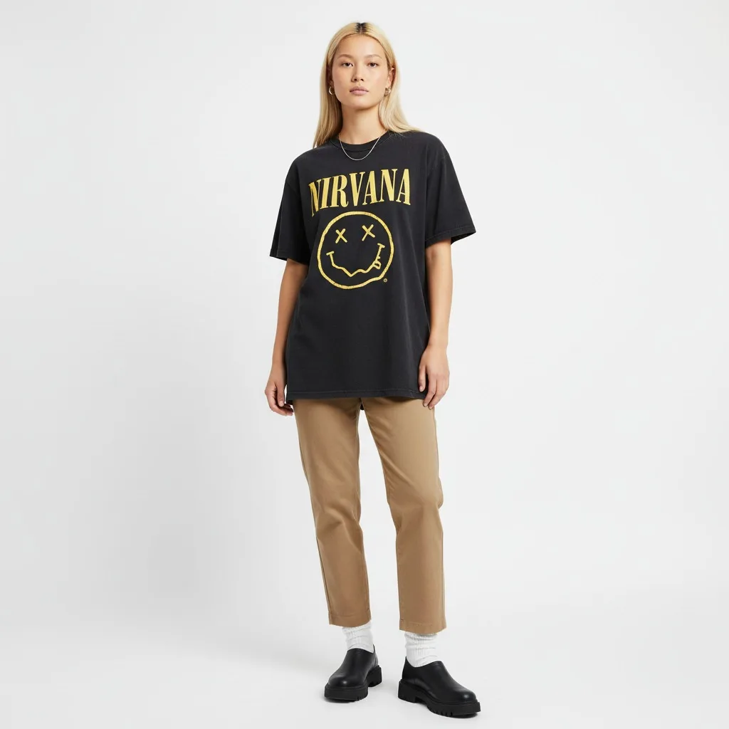 Sering Lihat Gambar Smiley Face Ini? Kisah Logo Ikonik Nirvana di Kaos Dunia, Dari Grunge ke Grafis Global